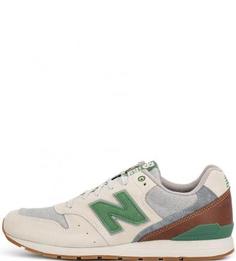 Замшевые кроссовки с контрастными вставками New Balance