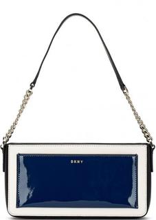 Кожаная сумка на молнии через плечо Dkny