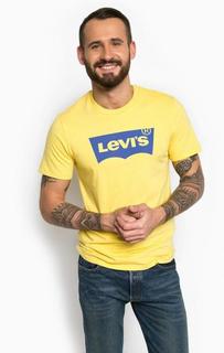 Желтая хлопковая футболка с короткими рукавами Levis®