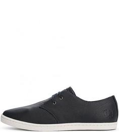 Кожаные синие кеды на шнуровке Fred Perry