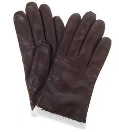 Кожаные перчатки с шерстяной подкладкой Bartoc