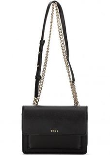 Кожаная сумка с откидным клапаном через плечо Dkny
