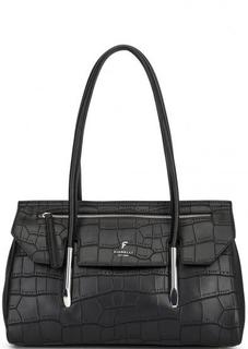 Сумка с длинными ручками черного цвета Fiorelli