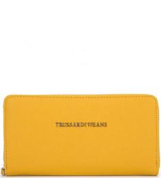 Кошелек на молнии с логотипом бренда Trussardi Jeans