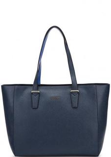 Вместительная синяя сумка на молнии Guess