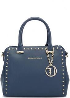 Синяя сумка с металлическим декором Trussardi Jeans