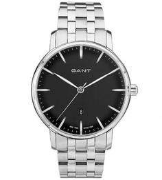 Часы круглой формы с металлическим браслетом Gant