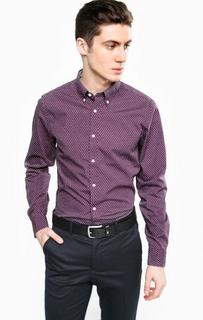 Фиолетовая приталенная рубашка Tommy Hilfiger
