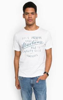 Хлопковая футболка с короткими рукавами Mustang