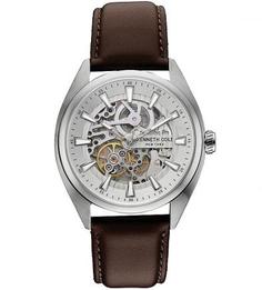 Механические часы с кожаным ремешком Kenneth Cole
