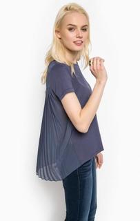 Синяя футболка с плиссированной спинкой Mustang