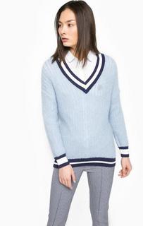 Шерстяной свитер с контрастными вставками Tommy Hilfiger