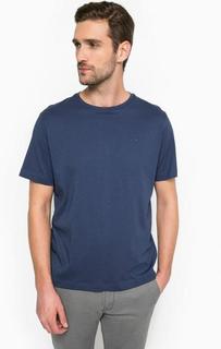Синяя хлопковая футболка с круглым вырезом Lerros
