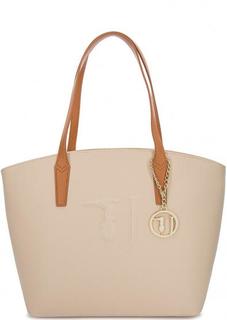 Вместительная сумка с контрастными ручками Trussardi Jeans