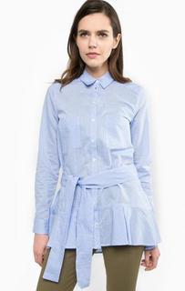 Хлопковая туника в полоску с поясом Patrizia Pepe