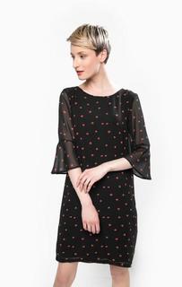 Черное платье прямого кроя Tom Tailor