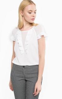 Белая блуза с рюшами Liu Jo