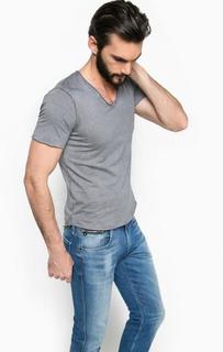 Футболка из хлопка серого цвета Replay