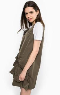 Короткое платье цвета хаки Pinko