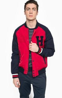 Красная куртка на молнии и кнопках Tommy Hilfiger