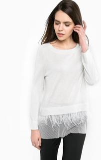 Джемпер со съемной вставкой с перьями Patrizia Pepe