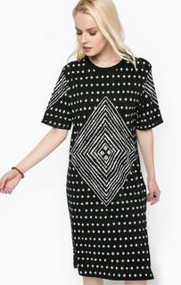 Платье-футболка из хлопка с боковым разрезом Replay