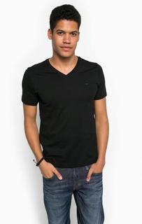 Футболка из хлопка с треугольным вырезом Mustang