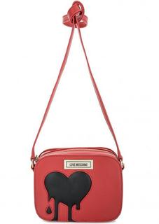 Красная сумка из искусственной кожи через плечо Love Moschino