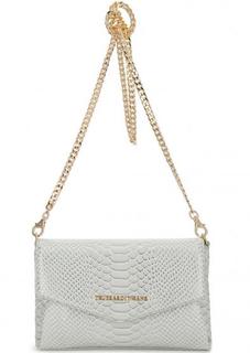 Клатч с откидным клапаном и выделкой под рептилию Trussardi Jeans