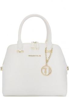 Сумка с короткими ручками белого цвета Trussardi Jeans