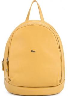 Желтый кожаный рюкзак с двумя отделами Bruno Rossi