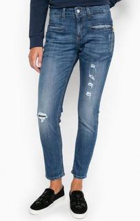 Джинсы со средней посадкой и потертостями Liu Jo