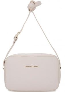 Сумка через плечо молочного цвета Trussardi Jeans