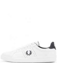 Белые кеды с контрастными вставками Fred Perry