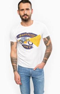 Белая хлопковая футболка Wrangler