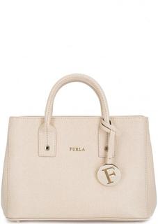 Кожаная сумка с короткими ручками и плечевым ремнем Furla