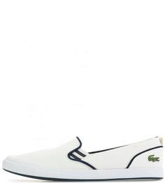 Слипоны молочного цвета Lacoste