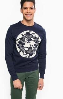 Синий хлопковый свитшот Scotch&Soda