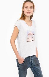 Хлопковая футболка с короткими рукавами Mustang