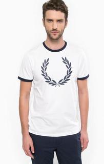 Хлопковая футболка с принтом Fred Perry