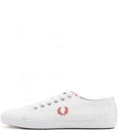 Белые текстильные кеды Fred Perry