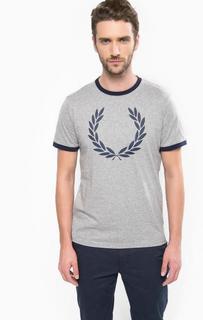 Хлопковая футболка с принтом Fred Perry