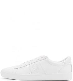 Белые кожаные кеды Fred Perry