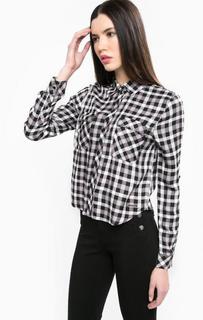 Блуза из вискозы в клетку Guess