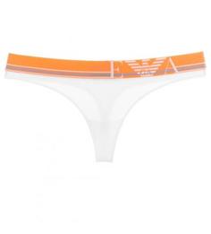 Трусы-стринги с контрастной резинкой Emporio Armani