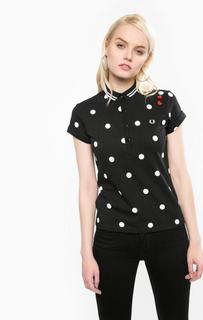 Хлопковая футболка поло в горошек Fred Perry