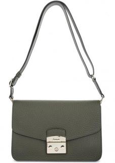 Кожаная сумка с широким плечевым ремнем Furla