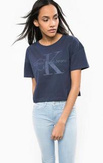 Хлопковая футболка оверсайз Calvin Klein Jeans