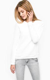 Хлопковый белый свитшот Mustang