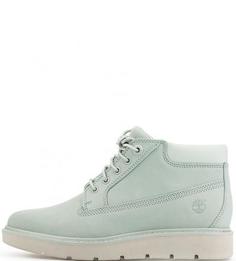 Ботинки из нубука мятного цвета Timberland